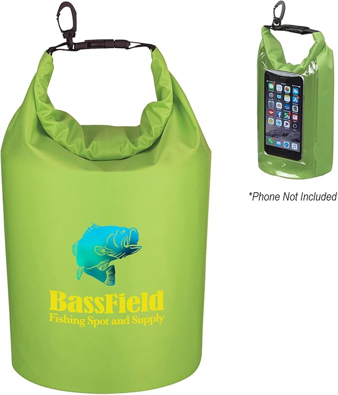 Waterproof Dry Bag With Window Customize Text Name or Personalized Image $5.97 Each - Sold in Pack of 50 - Lime