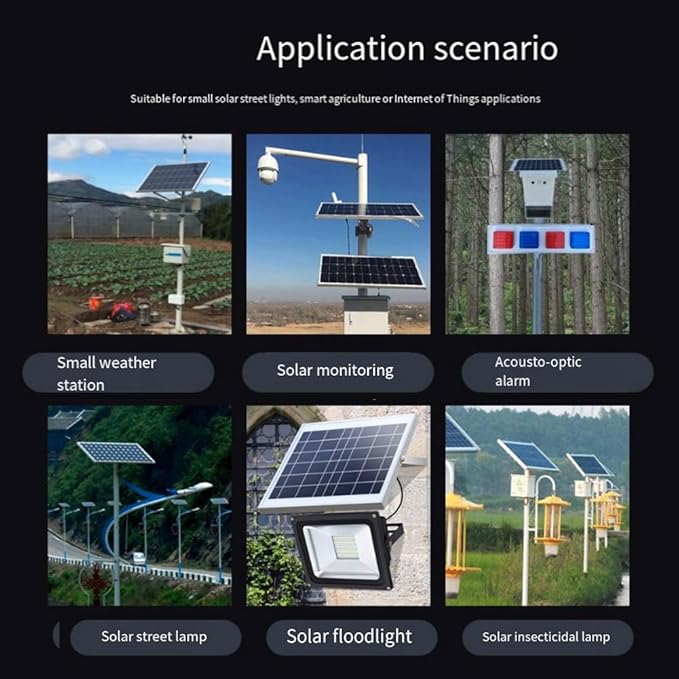 Solar Power Manager Module+3xBattery+Case Supports 6V-24V Solar Panel Blue Type-C 5V/3A Regulated Output Module