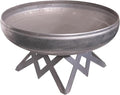 Ohio Flame - 30 Liberty Fire Pit with Angular Base (Made in USA) - Natural Steel Finish