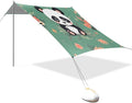 Cartoon Panda Beach Tent Sun Shelter Set UPF50+ UV Protection 10.5 x 9.19 FT Camping Shade Canopy with Sandbags Sand Anchors Carrying Bag and Others