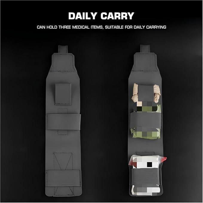 Compact Everyday Carry First Aid Pouch Tactical Pocket Organizer for Belt or Backpack Small Utility Storage Case