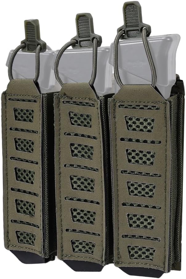 SINAIRSOFT Tactical Triple MP5 Mag Pouch Quick Pull Pistol Magazine Bag for Outdoor Vest Molle/Platform MP5 Pouch Holster
