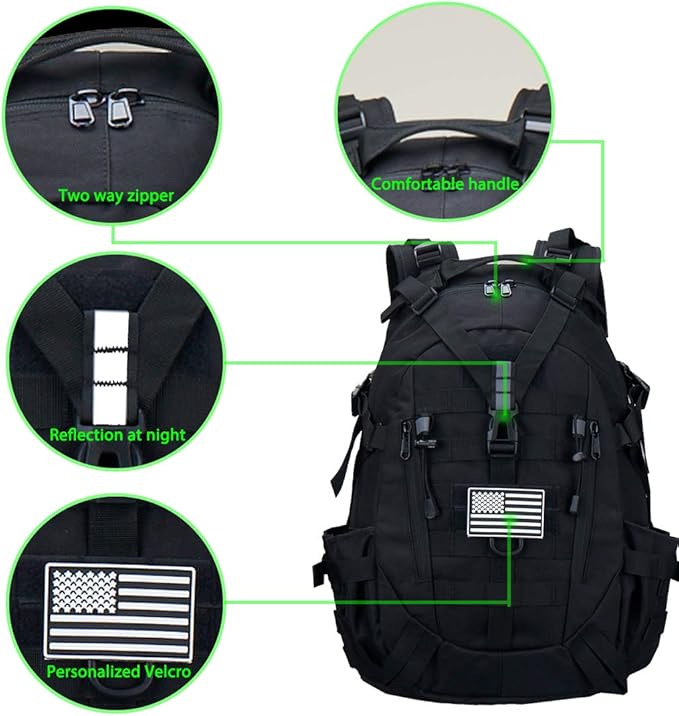 Tactical Backpack Military Molle Bag Camping Trekking Fishing Gym Traveling Motorcycle Hiking Daypack