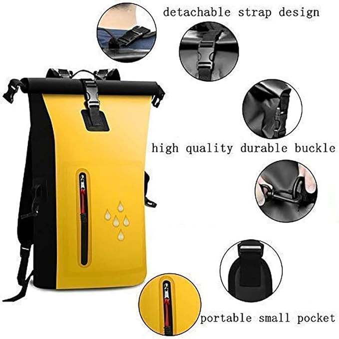 Floating Waterproof Dry Bag 25L Roll Top Sack Keeps Gear Dry for Kayaking Rafting Boating Swimming Camping Hiking Beach Fishing
