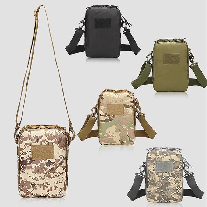 Small Canvas Messenger Bag Classic Vintage Shoulder Bag Small Tactical Bag Crossbody Casual Pack Daypack (Desert Digital)