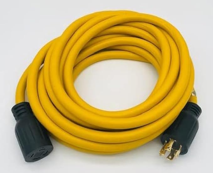 Connecticut Electric 25 Foot Generator Power Extension Cord 30 Amp 4 Prong NEMA L14-30P (Male) NEMA L14-30R (Female)