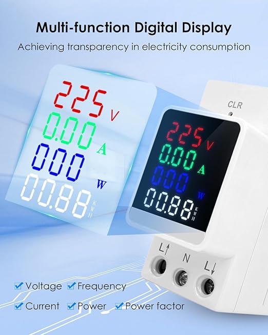 240V 60A Generator Transfer Switch Prewired Transfer Panel with Multi-Function Digital Display Manual Transfer Switch Kit for Portable Generators 15000 Watts Easy Wiring