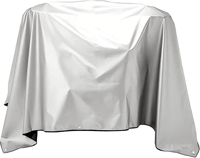 Jumbo Machine Cover - Breathable Rust Preventing Water &amp Dust Proof Tear Resistant Silver (Silver+Black 72.83*57.87)