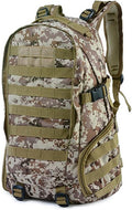 Military Tactical Backpack for Men Hiking Day Pack Molle Army Assault Pack Rucksack Bag(Desert Digital)