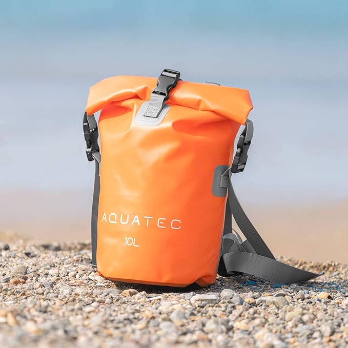 AQUATEC Waterproof Dry Bag Rucksacks - 5X Sizes: 10L 15L 20L 30L &amp 40L | Double Shoulder Strap Backpack | Perfect for Boating/Kayaking/Hiking/Camping