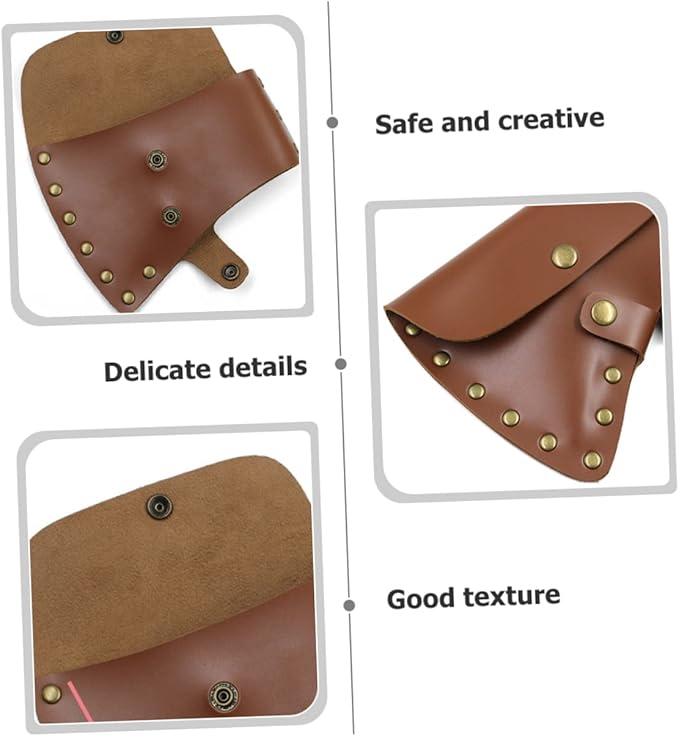 DOITOOL 6pcs Leather Protective Axe Cover Hatchet Sheath for Camping Outdoor Activities Thick Leather Construction Fits Hatchet for Outdoor Enthusiasts