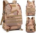 Tactical Backpack Military Molle Hiking 36-55L Camouflage outdoor sports bag tri-sand
