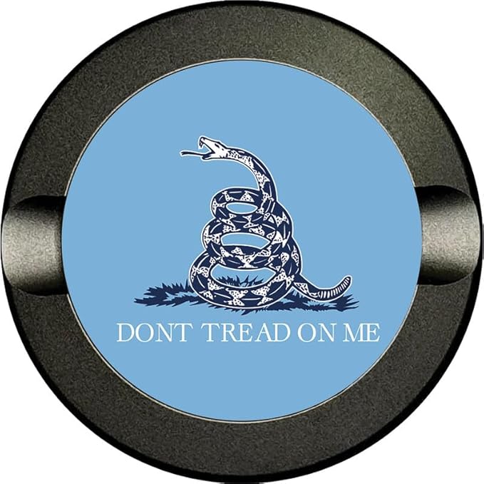 Brotherhood Metal Zyn Container | Metal Holder | Zyn Can | Don't Tread on Me Flag | Gadsden Flag | Sky Blue Navy White