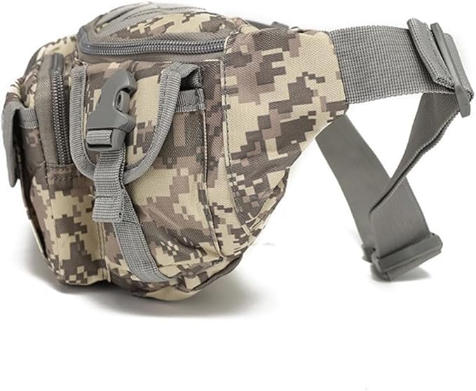 Tactical Waist Pack Military Fanny Pack for Men Outdoor Army Waist Bag Large Waist Pack for Daily Life Cycling Camping Hiking Hunting Fishing (ACU)