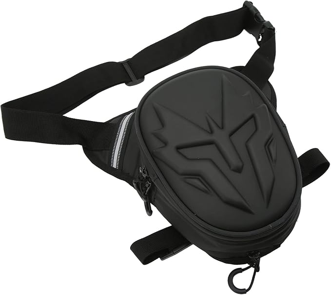 Motorcycle Leg Bag Thigh Packs PVC Matte Outdoor Carbon Fiber Drop Leg Bag Multifunctional Crossbody Shoulder Bag for Riding Travel Hiking (Frosted Black)