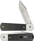 Case XX WR Pocket Knife LONGHOUSE™ - SMOOTH BLACK BURLAP MICARTA® ItemNumber 50910 - (LONGHOUSE CPM20CV) Length Closed: 4 Inches