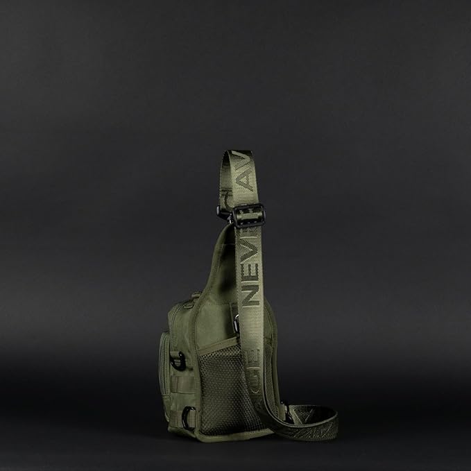 WOLFpak 4L Mini Tactical Sling Bag (OD Green) Compact Crossbody Backpack for Gym Travel &amp EDC | Tactical Shoulder Bag with Multiple Pockets – Lightweight Durable Sling Pack for Men &amp Women