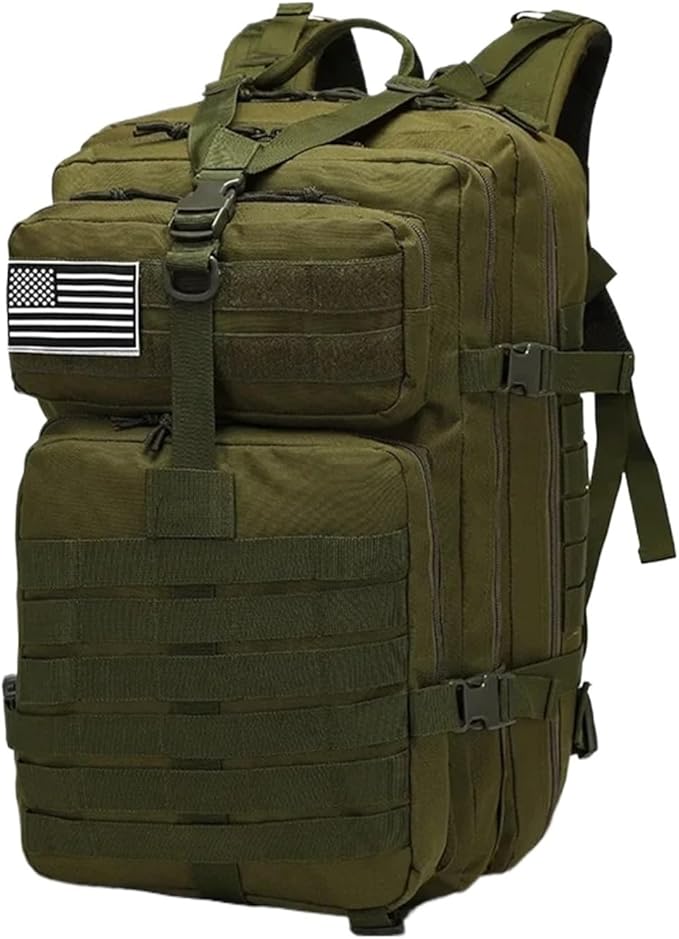 XMKT Tactical Nylon Backpack Camping Travel Fishing Bag Waterproof Men Large Capacity Travel Hunting Backpack(C)