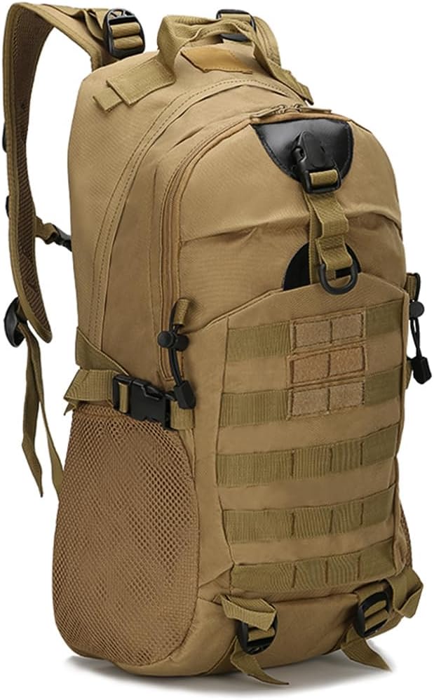 Tactical Backpack for Men Hiking Day Pack Molle Military Rucksack Waterproof Assault Pack Bag for Hunting Camping Trekking (Mud Color)