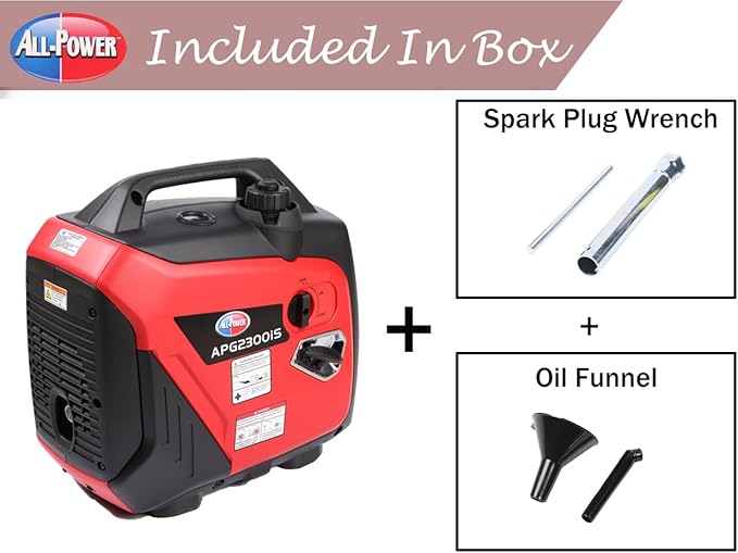 ALL-Power 2000W Peak Power Inverter Generator 18kg Lightweight Rating 1800W Portable Power Station for Home Emergency Backup Camping Small Appliances (Model: 2002001)