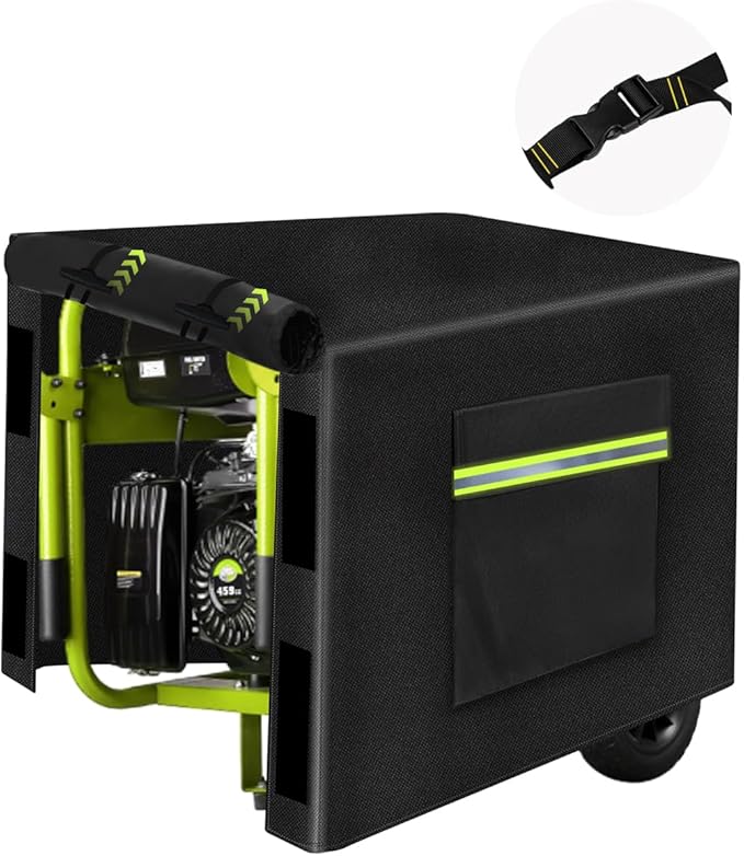 Outdoor Generator Cover While Running 600D Polyester Waterproof Generator Covers for Outside Fade and Tear Resistant All-weather Generator Enclosure 26”Lx20”Wx20”H (Black)