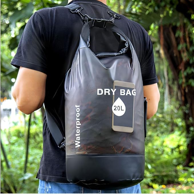 MiOYOOW Dry Bag 10/20L Waterproof Dry Backpack Portable Roll Top Sack Bags for Kayaking Boating Canoeing Camping Swimming