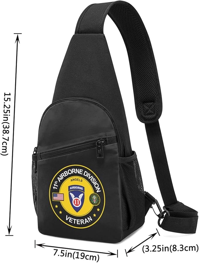 11th Airborne Division Veteran Chest Pack Leisure Shoulder Crossbody Chest Bag