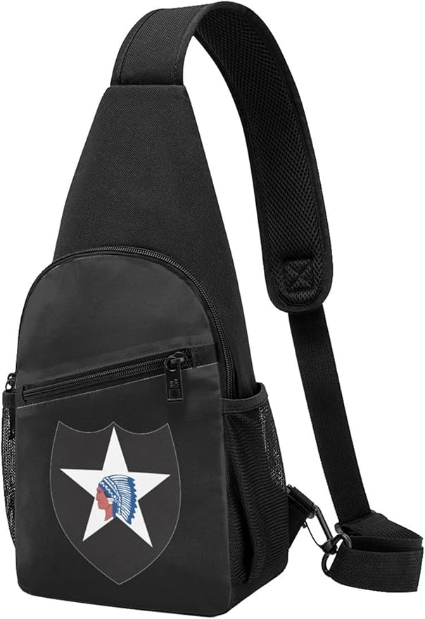 US Army 2nd Infantry Division Chest Pack Leisure Shoulder Crossbody Chest Bag