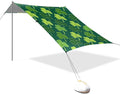 Beach Canopy with Windproof Ropes &amp Sandbags Beach Tent Sun Shade Sun Shelter for Camping Trips Fishing Backyard Fun or Picnics St. Patrick's Day Clover