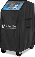 Dust Cover for Robinair A/C RRR Machine Durable 600D Oxford Protector Cover with Plush Lining &amp Adjustable PVC Window Compatible with Robinair AC1234-6 34788NI 34788NI-H 34988NI (Black)