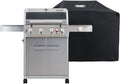 Monument Grills Outdoor Barbecue Stainless Steel 4 Burner Propane Gas Grill 62000 BTU Patio Garden Barbecue Grill with Side Burner Infrared Technology and Knob Controls Mesa415BZ with BBQ Cover