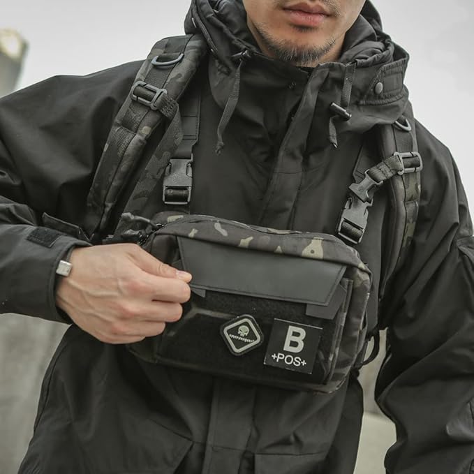 PAZAGUILA Action Chest BagUtility Chest Pack H-harness Bag Laser Molle Cutting and Elastic Magazine Inner Pouch Design