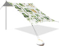 xigua St. Patrick's Day Beach Tent Sun Shelter with Carrying Bag - Silver Coated Oxford Fabric Beach Canopy for Beach Camping Fishing - Includes Windproof Ropes Sandbags &amp Stakes