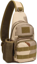 UNISTRENGH Tactical Sling Bag Chest Pack Molle Daypack iPad Mini Military Shoulder Bag Crossbody Duty Gear Backpack (Sansha Camouflage)
