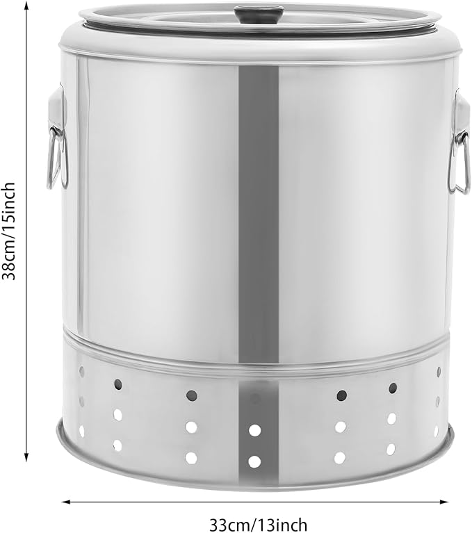 Portable Charcoal Grills 2 in 1 Vertical Smoker 360° Smokeless Stainless Steel BBQ Grill Barrel for Outdoor Barbecue Camping And Backyard Cooking (Medium-20 Skewers)