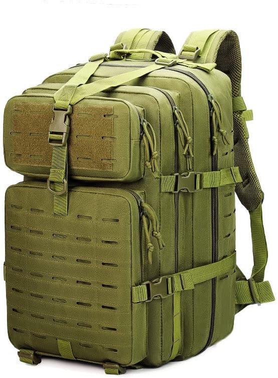 Outdoor Sports Pack Hiking Bag Tactical Rucksack Camo Knapsack Combat Camouflage Tactical Molle Backpack - Green