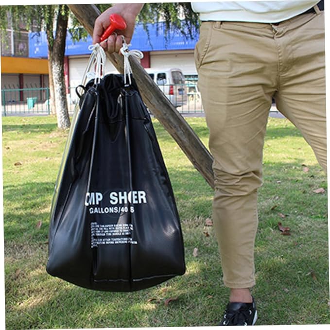 Toddmomy Portable Solar Shower Bag Outdoor Camping Water Bag for Hiking BBQ and Travel Durable Material with Strap for Easy Hanging