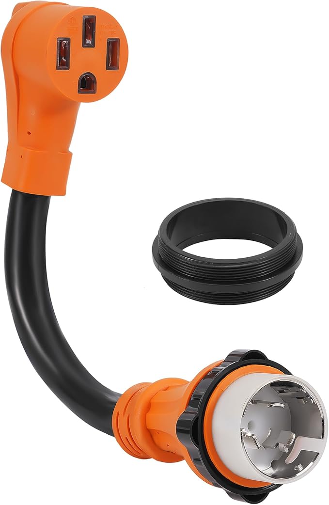 maXpeedingrods NEMA SS2-50P Male to 14-50R Female Adapter Cable 50A to 50A RV Power Adapter with Twist Lock Design for Camper Trailer Yacht