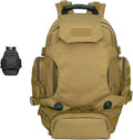 40L Tactical Military MOLLE Assault Backpack Pack 3 Way Modular Attachments Waterproof Large Bag Rucksack Sport(Khaki)