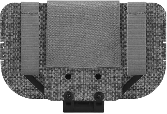 Let Me Be Airsoft Plate Carrier Molle Phone Carrier Outdoor Lightweight Navigation BoardWide Angle Foldable Phone Holder Chest Rig Hovering Mount Tactical Vest Accessory (Wolf Gray)