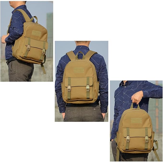 Military Tactical Backpack for Men Women Small Hiking Daypacks Travel Rucksack for Outdoor Sports Assault Bag (Mud)