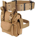 Outdoor Sports Hiking Versipack Bag Tactical Pack with Leg Strap with Belt - Tan