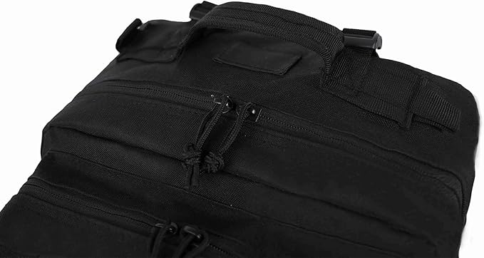Lawaia Tactical Backpack Military Hunting Gym Hiking Rucking Backpack with Weights Survival Rucksack Tool Motorcycle Accessories Fishing Camping Range Bag 50L for Men (Black)