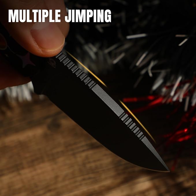 Kizer Beaver Fixed Blade Knife with Sheath 2.75 D2 Blade EDC Fixed Blade Camping Knife with Black G10 Handle Small Bushcraft Survival Knives Outdoor Hunting Knives for Men Women 1078MC1
