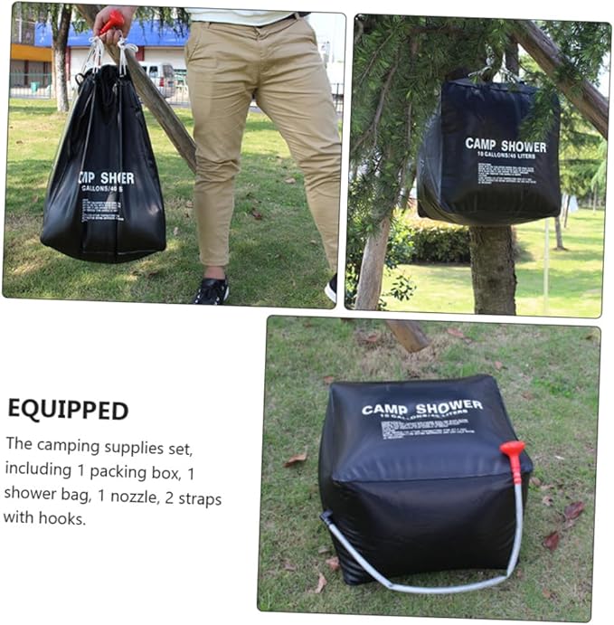 VICASKY Solar Hiking Bag Camping Shower Bag Complete Nozzle Box and Portable Design for Outdoor Bathing
