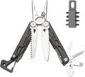 Multitool 25-in-1 Full-Size Lightweight EDC Camping Knives &amp Tools Multi-Purpose Pliers Knife Outdoor Survival Gear Men Gift Ideas Gifts for Hunters Men who have Everything (Black-Silver）