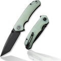 CIVIVI Brazen Folding Pocket Knife3.5-Inch Tanto D2 Plain BladeG-10 Outdoor Camping Hiking Knife with Thumb Studs and Flipper OpenerUnique Tool Gift for EDC Men Women C2023E