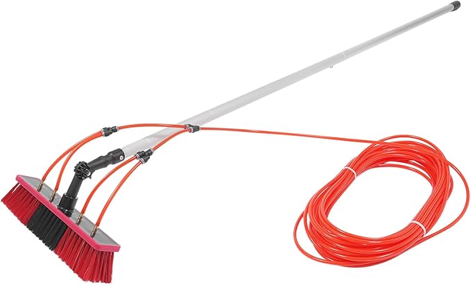 26 Feet Reach Solar Panel Cleaning Brush &amp Pole Water Fed Pole KitSuitable for high Windows Cleaning Solar photovoltaic Panel Cleaning and Cleaning Cars Trucks Vans caravans Windows