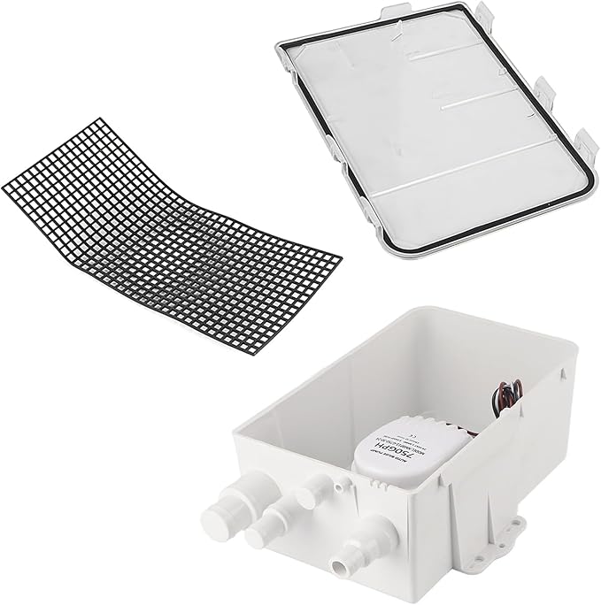 750GPH Portable Bath Shower Water Pump with Auto Float Mechanism Immersible Bilge Pump for Outdoor Camping Sink Drainage