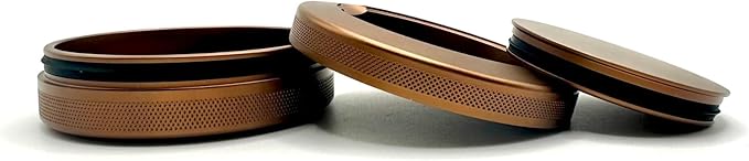 Caffeine | Metal Container for Zyn Premium Aluminum Can &amp Rugged Pouch Holder | Extra Capacity Knurled Grip &amp Used Pouch Storage | EDC (Copper)